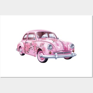 Pink Car Posters and Art